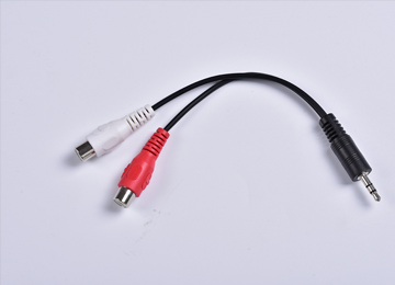 3.5立體頭轉2RCA母頭-音頻線